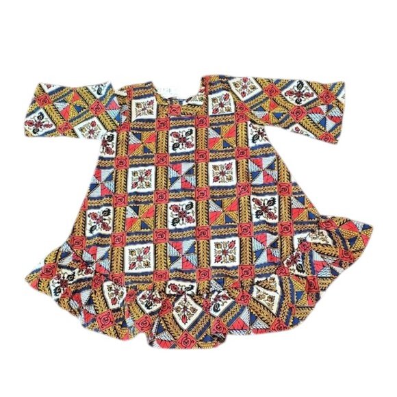 Colorful Geometric Patterned Dress Size 1X - Picture 1 of 1